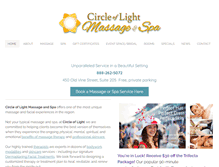 Tablet Screenshot of circleoflightmassage.com
